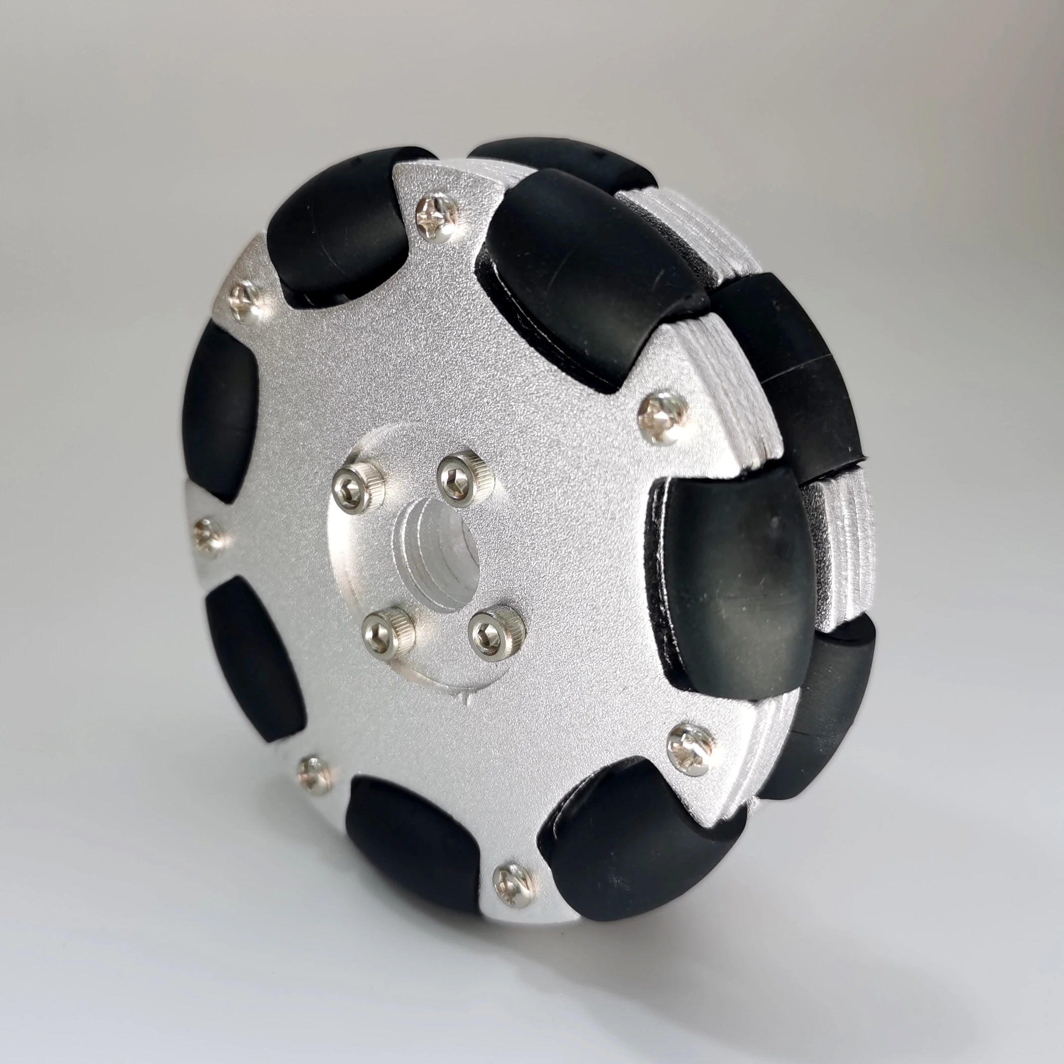Omni Wheel - عجلة ألومنيوم مزدوجة متعددة الاتجاهات بقطر