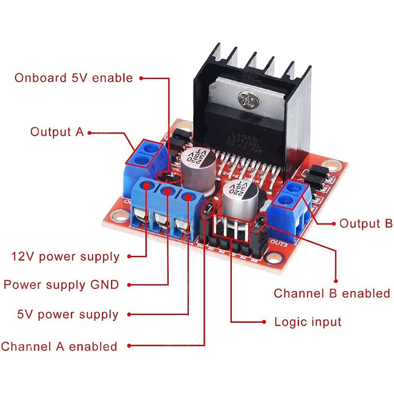 L298N لوحة للقيادة وحدة L298N  - مراجعة Motor Driver L298N وسعره
