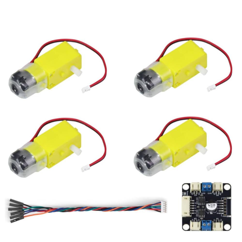 طقم محرك 4 TT مع وحدة تحكم، مح - مراجعة Motor Driver L298N وسعره