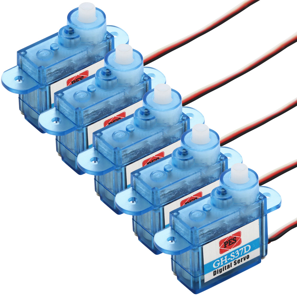 5/10 قطع من السيرفو الرقمي الص - مراجعة Micro Servo وسعره