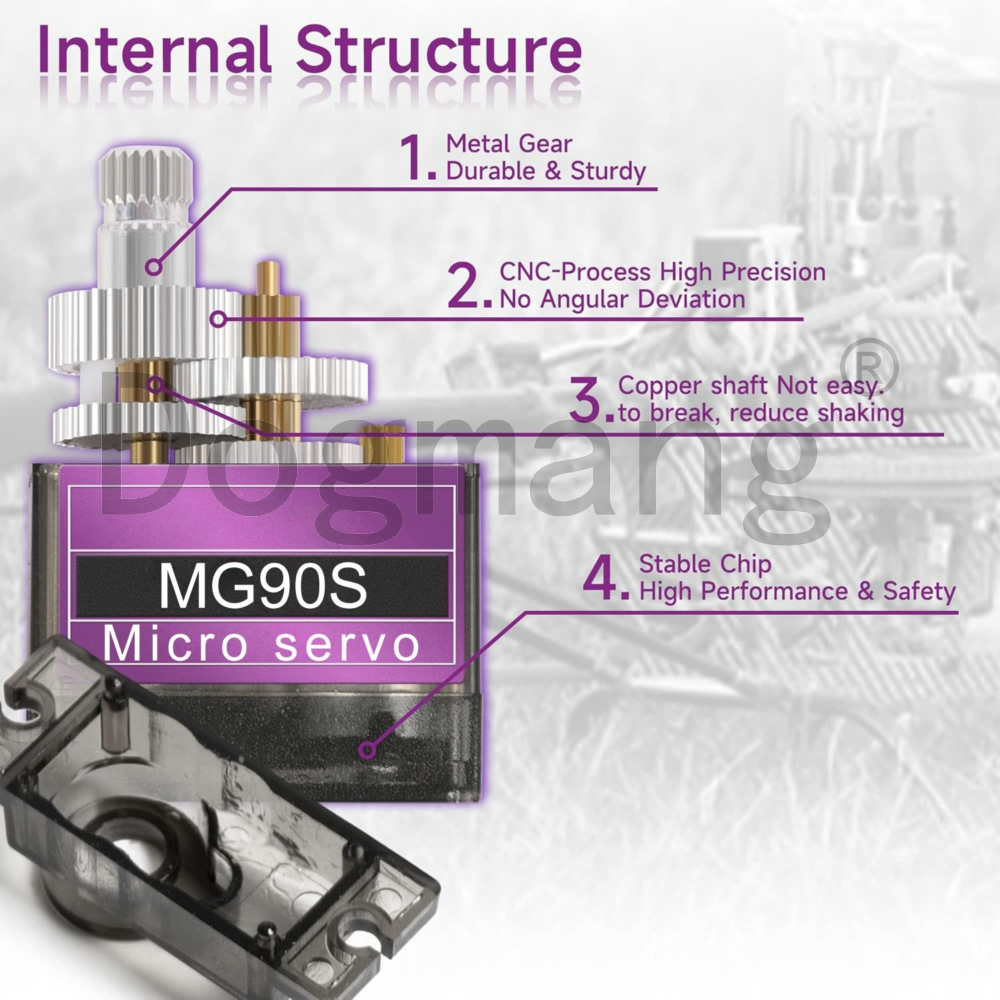 MG90S سيرفو 1/2/4/10/20/50 قطع - مراجعة Micro Servo وسعره