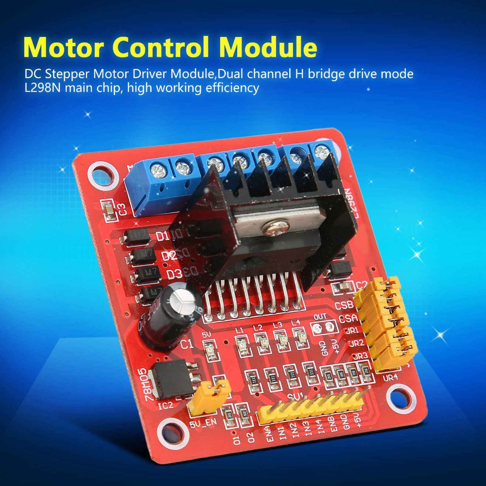 وحدة تحكم محرك خطوي L298N متعد - مراجعة Motor Driver L298N وسعره
