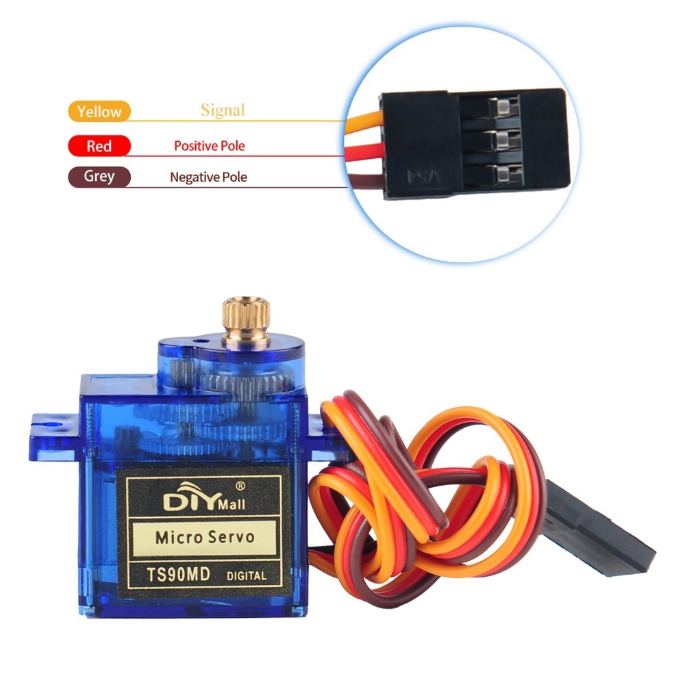 محرك سيرفو تناظري صغير TS90MD  - مراجعة Micro Servo وسعره