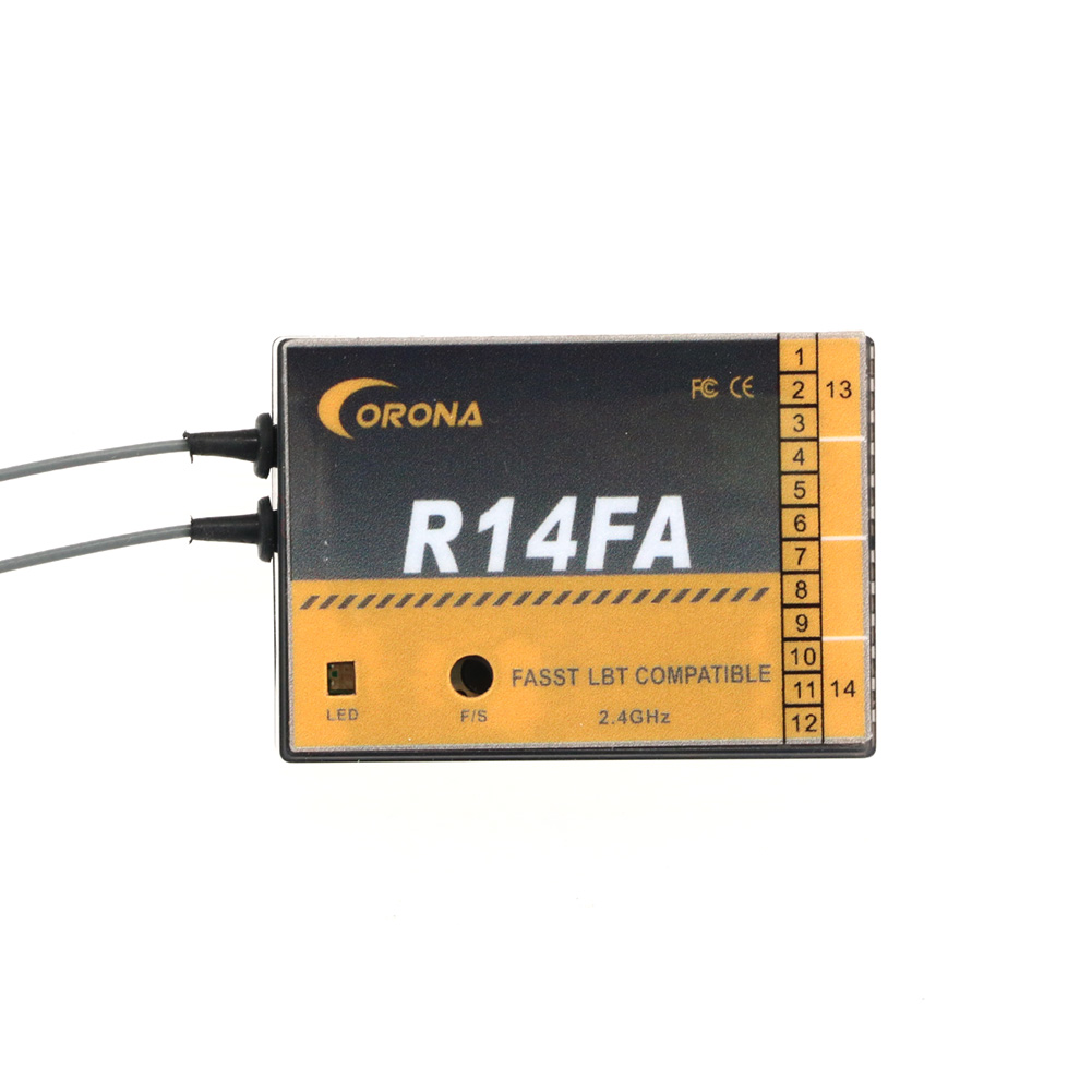 جهاز استقبال طراز Corona R14FA - مراجعة Micro Servo وسعره